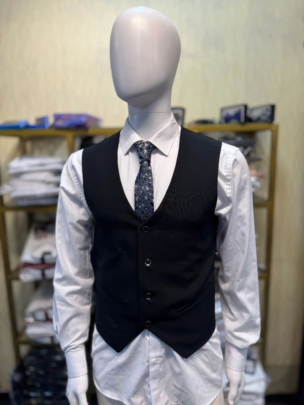 Black Mat Waistcoat