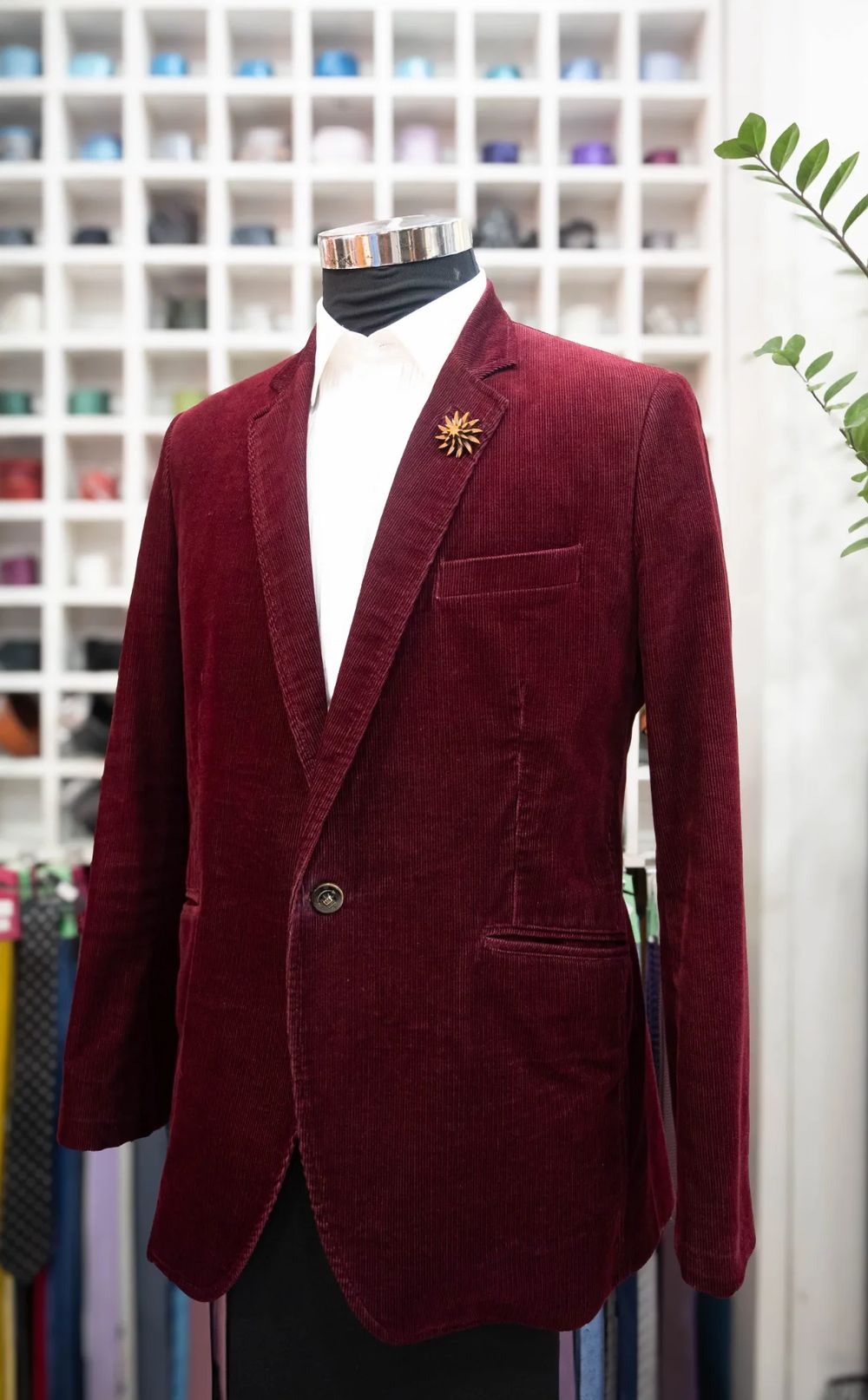 Maroon Corduroy Blazer