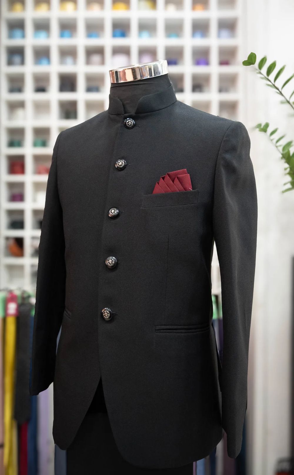 Black Matt Full Button Blazer (2nd piece)