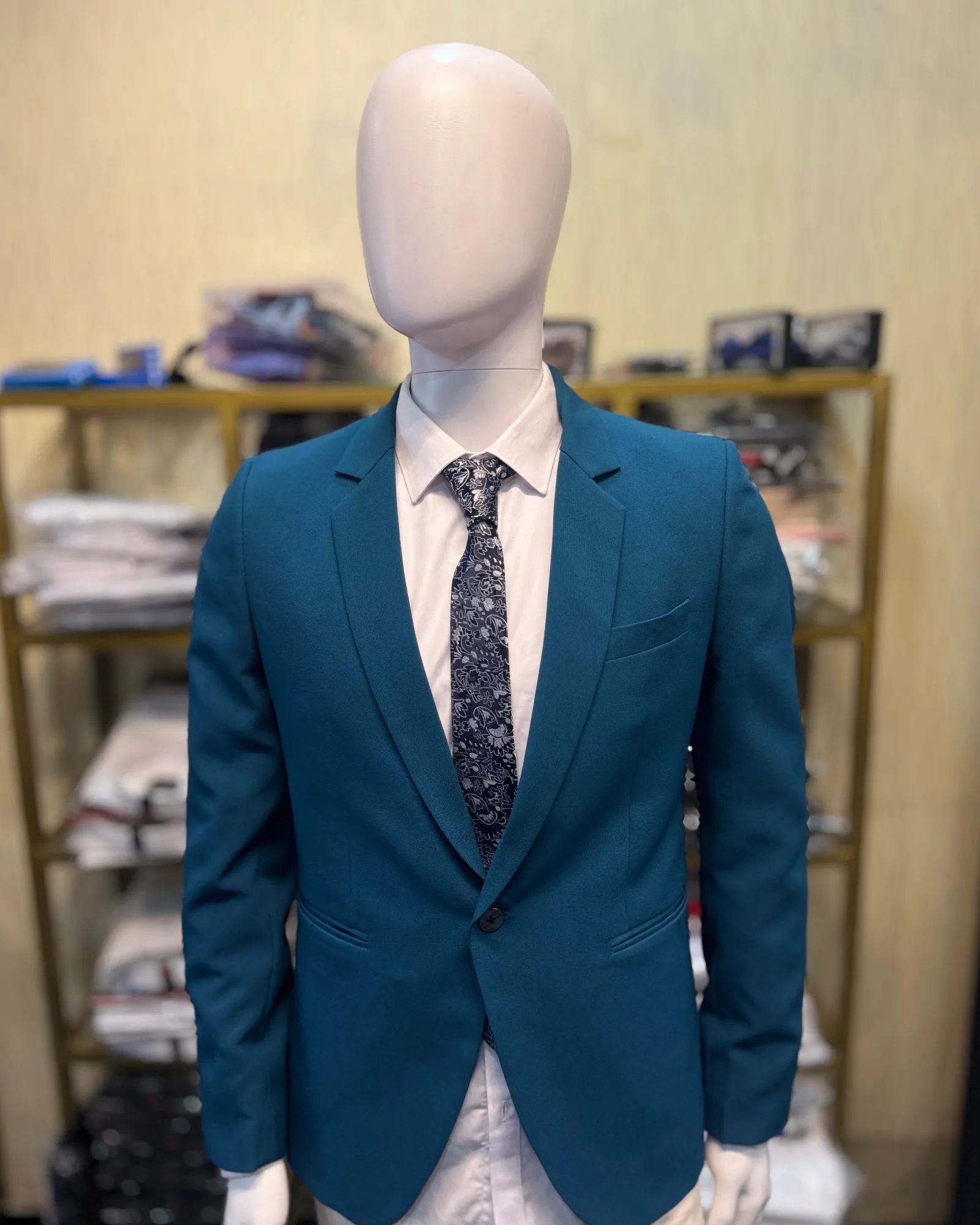 Peacock Blue Mini Mat Coat