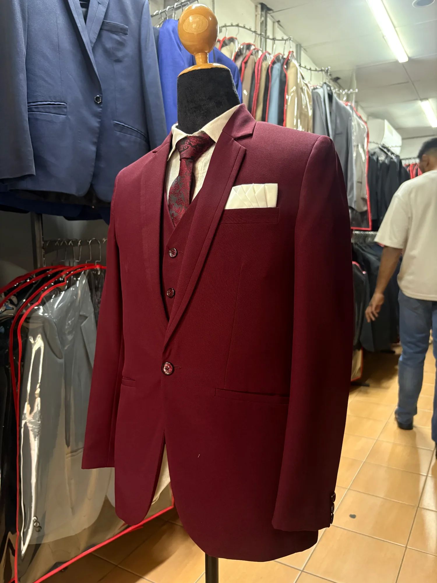 Dark Maroon Tailored Blazer