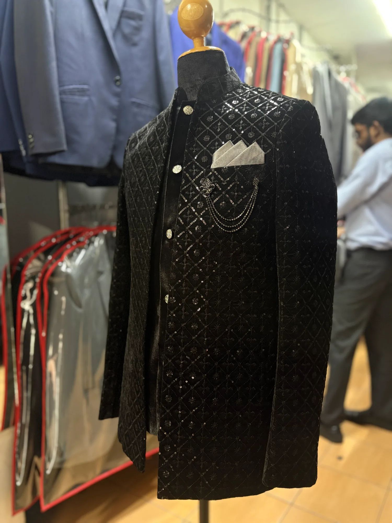 Kurutha Velvet 3-Piece Suit