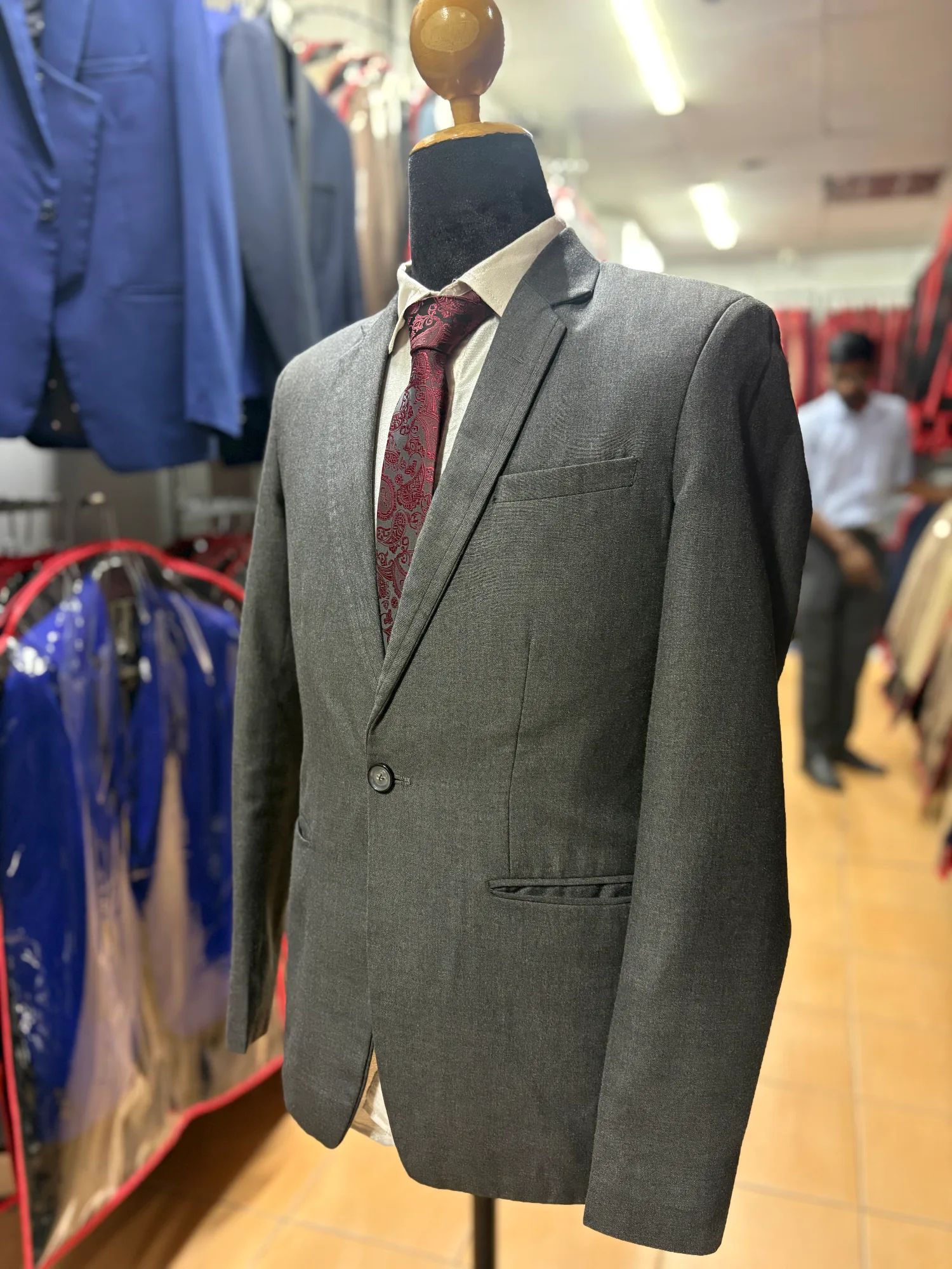 Gray Tailored Blazer 