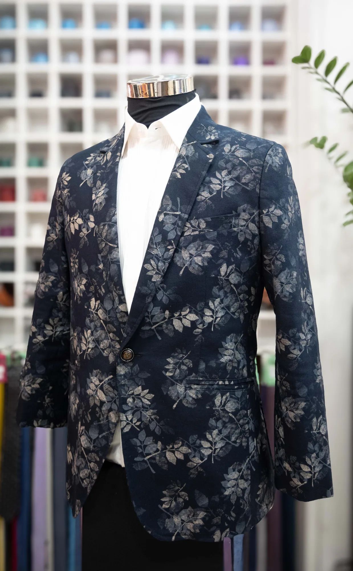 Blue Printed Blazer