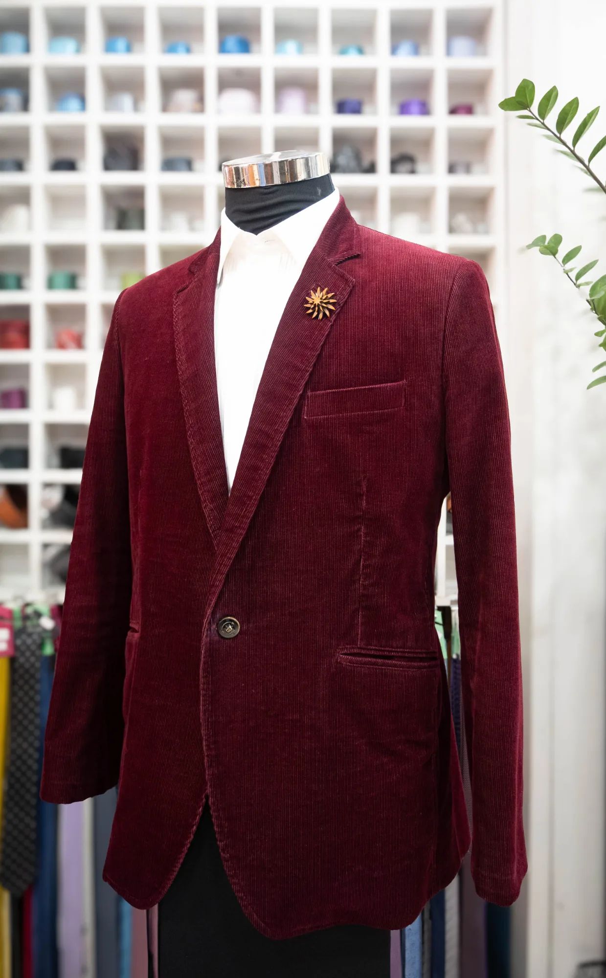 Maroon Corduroy Blazer