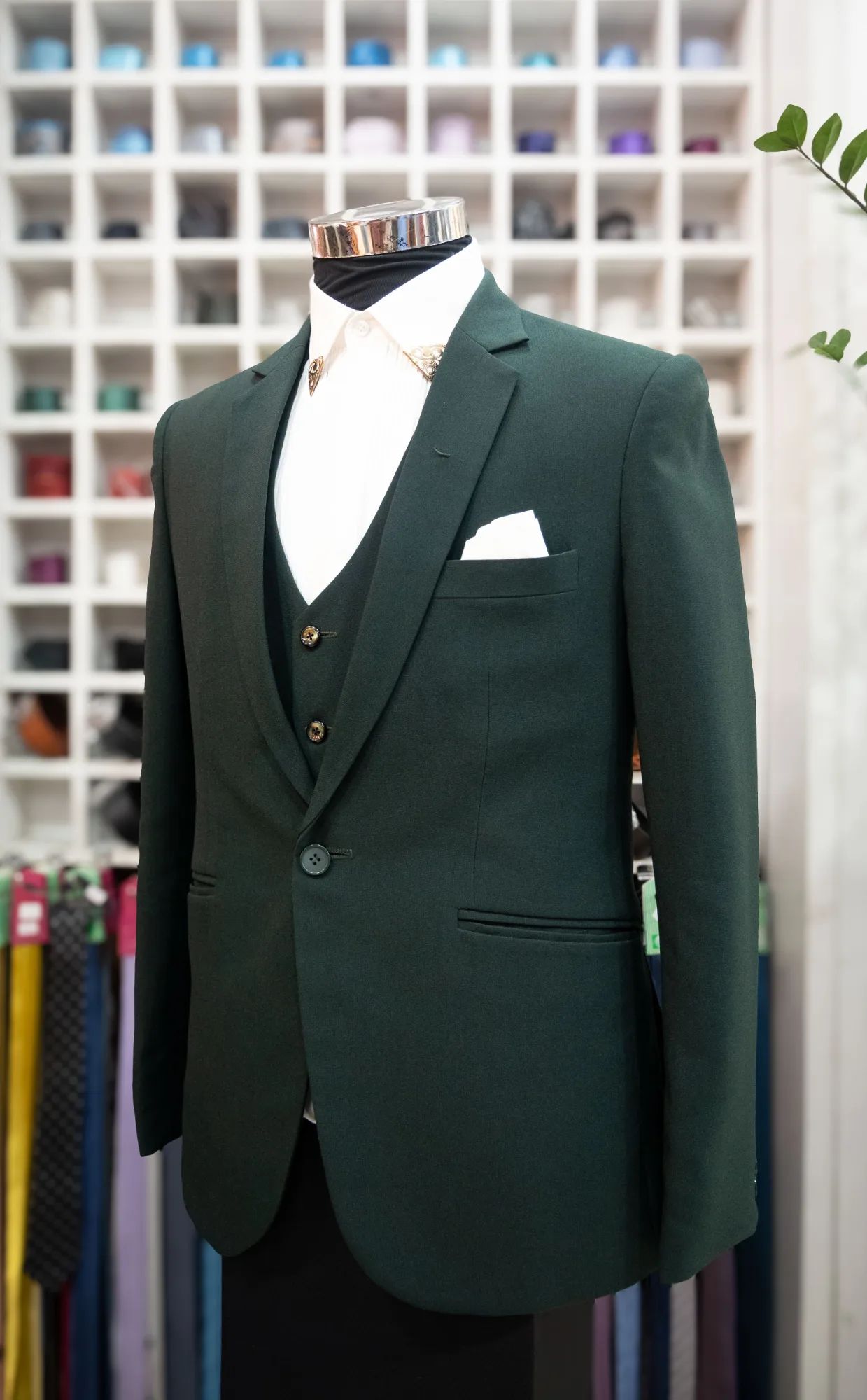 Emerald Green Matt Blazer