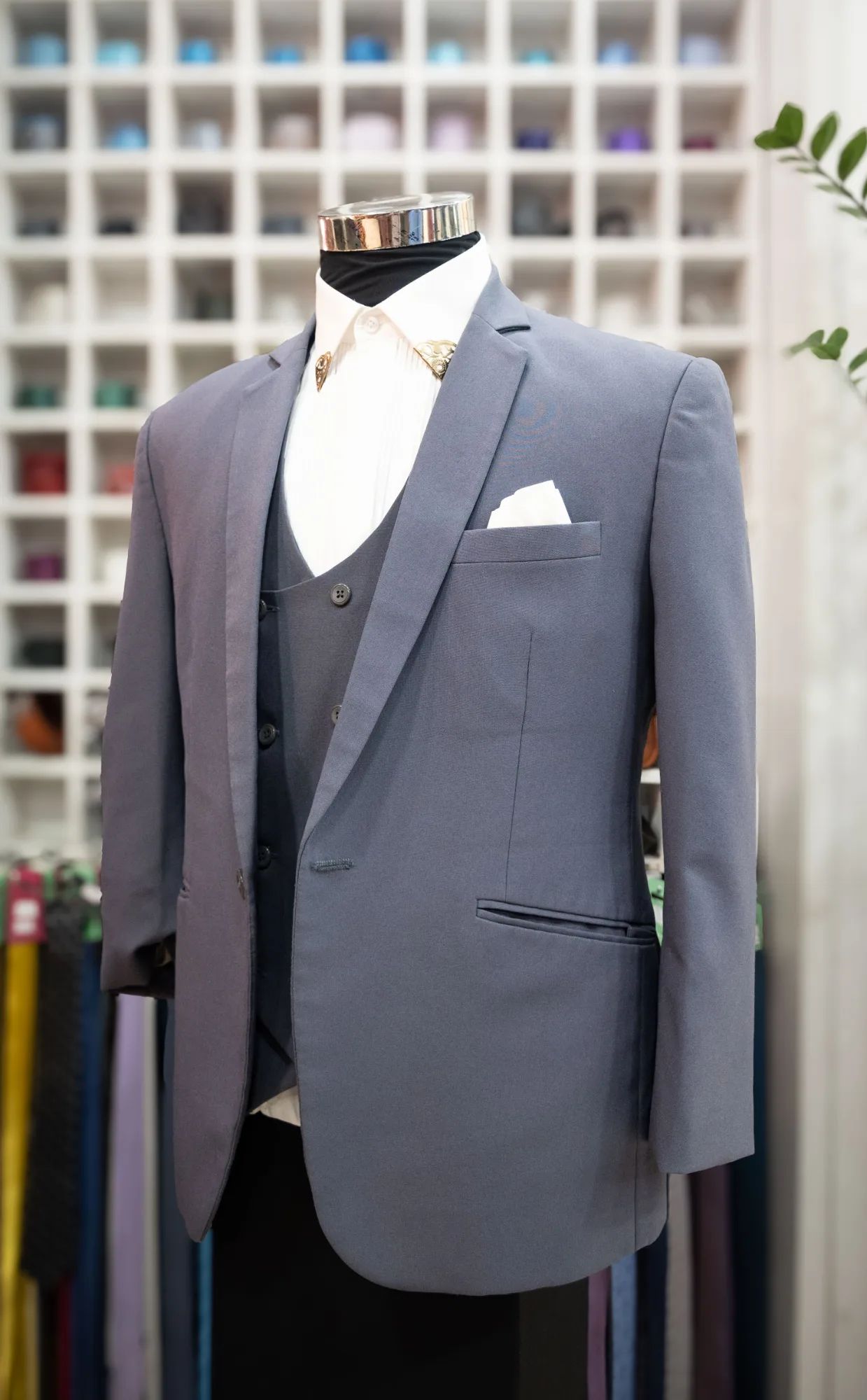 Gray Mini Matt Blazer
