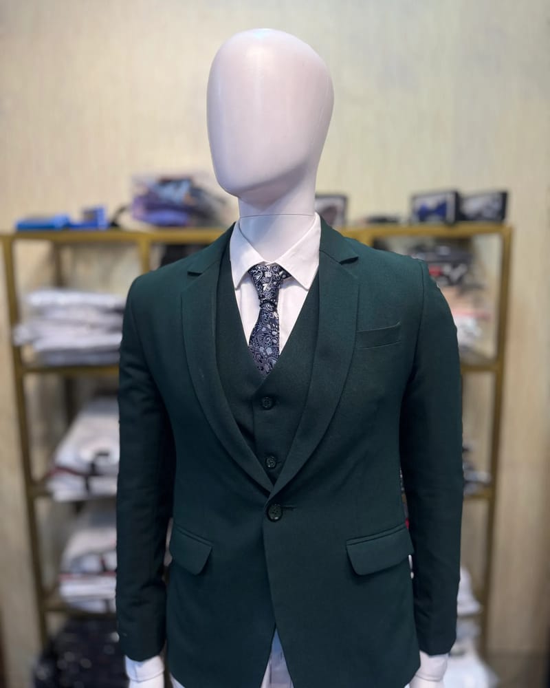 Emerald Green Mat Coat — 3pc