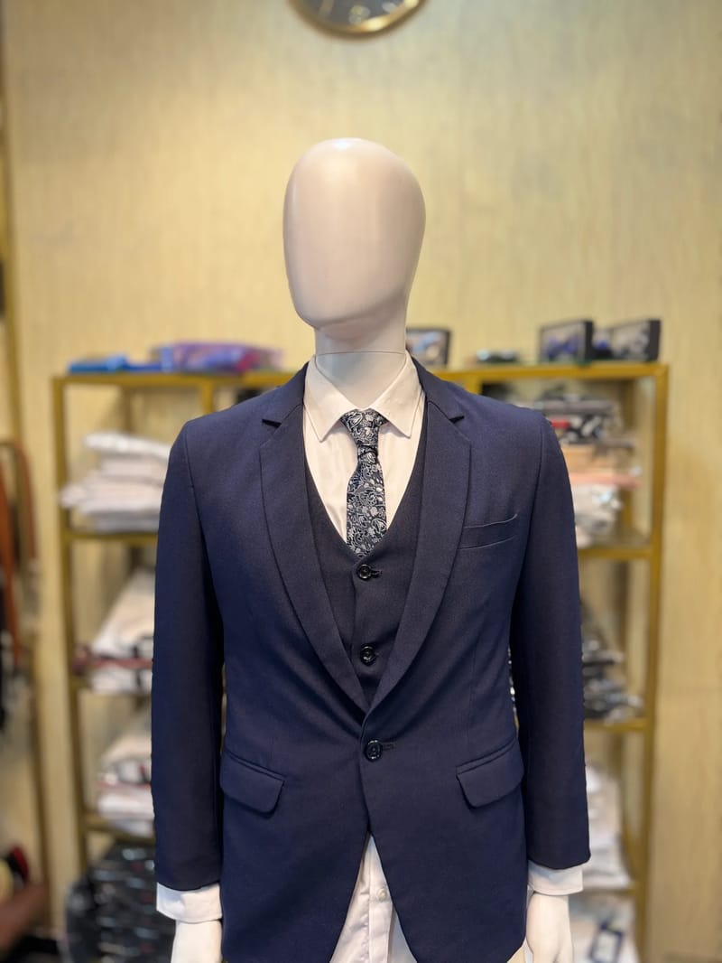 Navy Mat Coat — 3pc