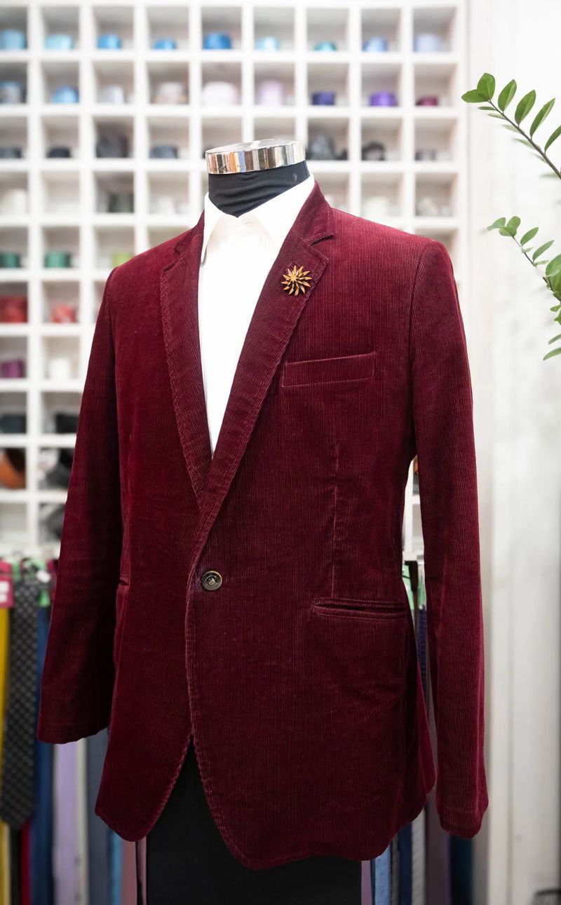 Maroon Corduroy Blazer